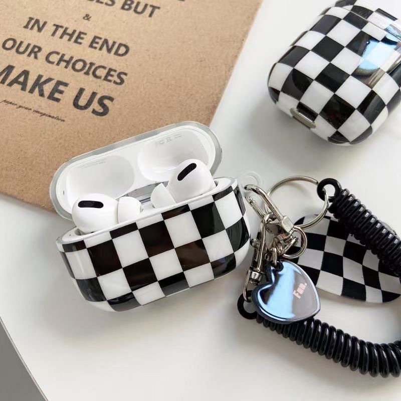 Retro Wavy Checkered Airpods 3 Case Cover Cool Airpods Pro 1 