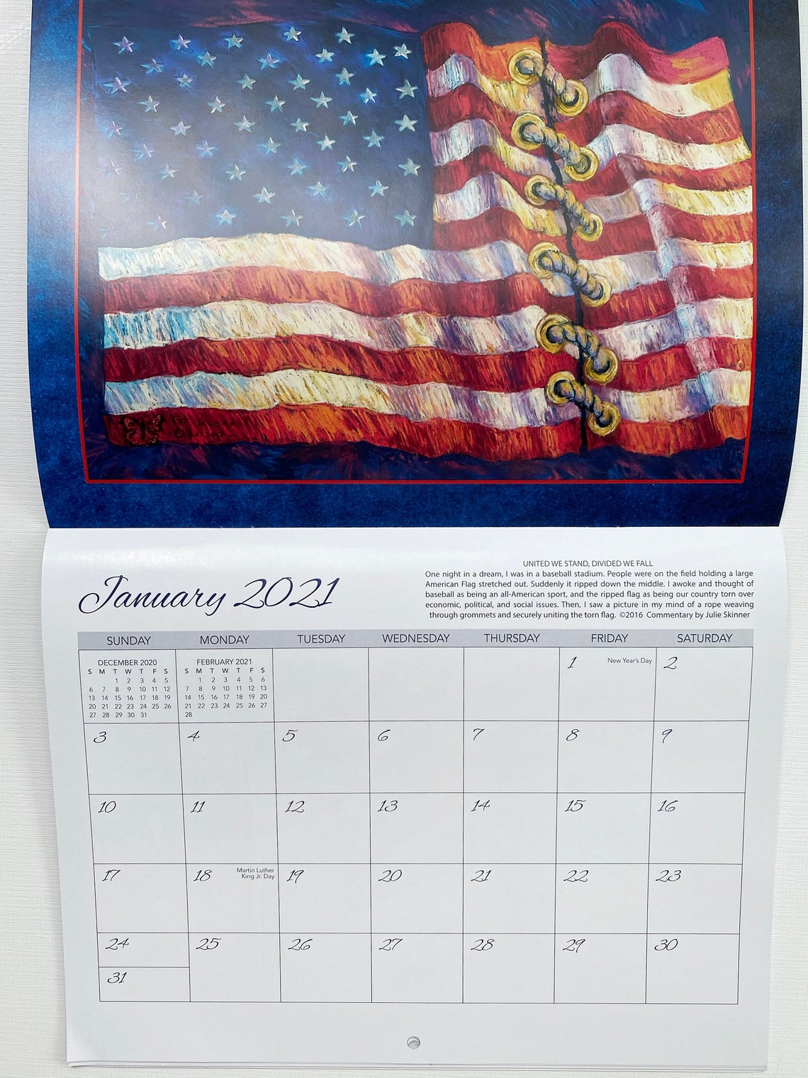 2021 Wall Calendar Flags of Freedom 12 Month Etsy