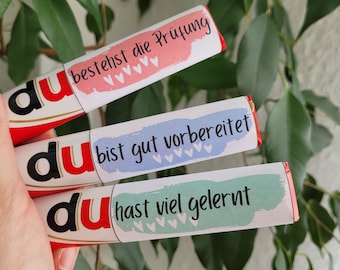 Duplo Banderole/Du bist.../Motivation Prüfung/Schokolade verschenken / Duplo Verpackung/Geschenk Schüler,Kinder/Digitaler Download/PDF