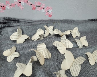 Butterflies Origami, Book Pages Origami, Paper Decoration, Book Pages Decoration