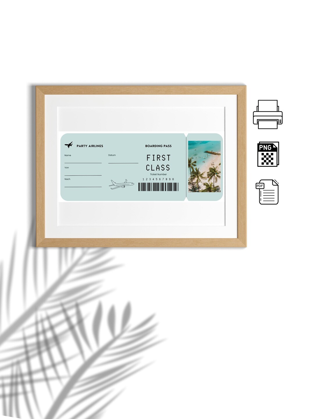 Travel Voucher / Beach / PDF / Instant Download / Gift Voucher Etsy
