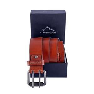 Alpenleder Gürtel MOSEL, leather belt, handmade