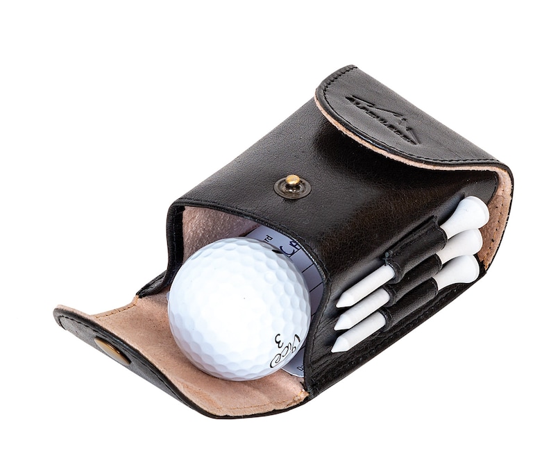 Alpenleder Golfball Case, Golfball Tasche Bild 3