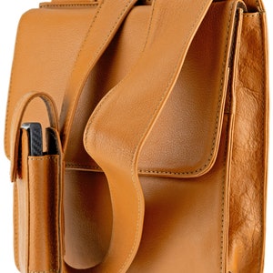 Damen, Leder, Umhängetasche aus weichem Rinderleder, Naturbelassen, keine Chemie, Vachetta Leder, Kolumbien, Handyfach, 3 Farben