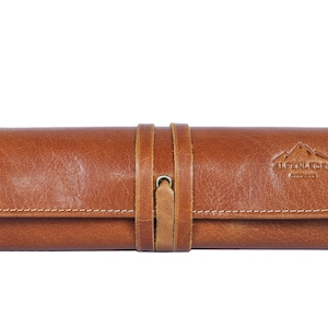 Alpenleder pencil roll GFRETT, pencil case leather, pencil case leather