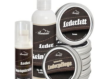 Alpenleder, Lederpflegemittel, Leder- Reiniger, Leder- Fett, Leder- Imprägnierung, ohne chemische Zusätze, Naturprodukt