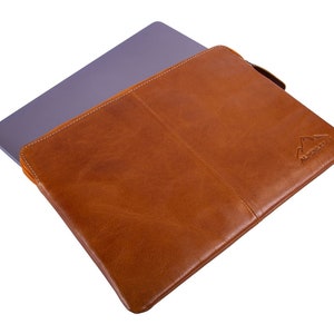 Leder Hülle leather MacBook Case-Elegant laptop sleeve tablet Protection Bag With clean lines and zip-Luxury Style Ipad Sleeve leather bag