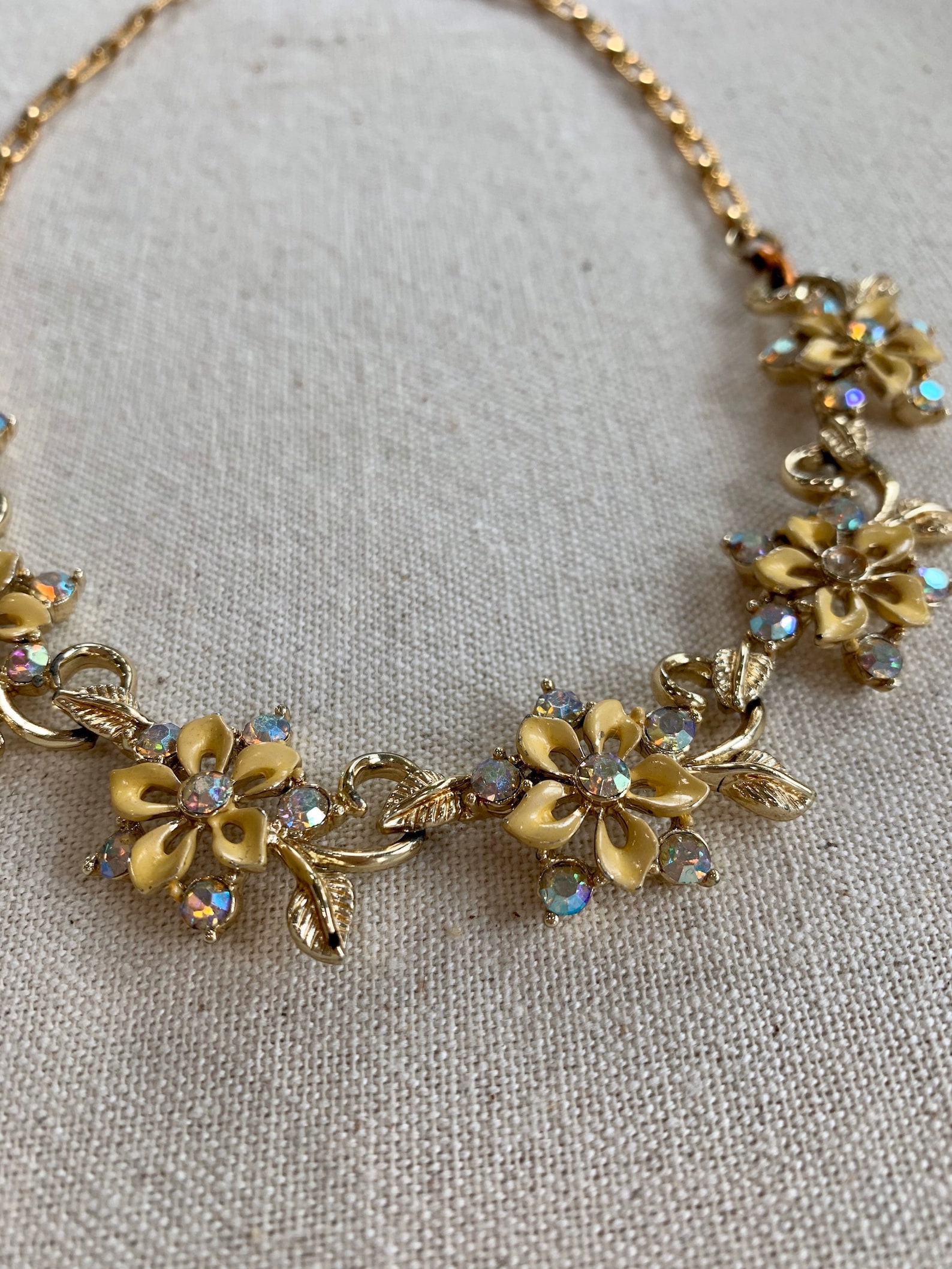 Star Novelty Jewelry Co. enamel painted and rhinestone flower Etsy