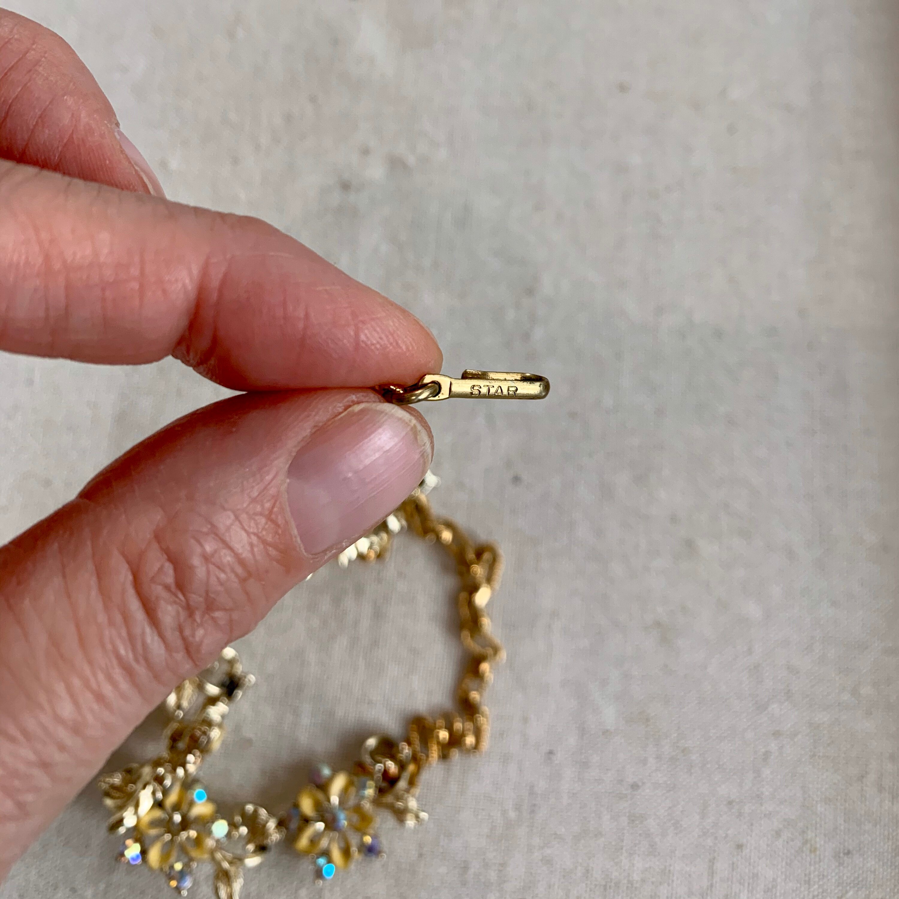 Star Novelty Jewelry Co. enamel painted and rhinestone flower Etsy