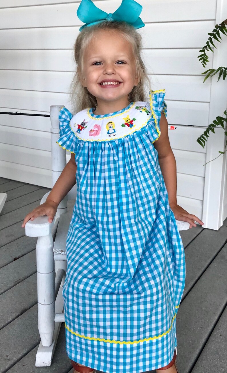 Disney Inspired Alice in Wonderland Girl's Smocked Dress Etsy