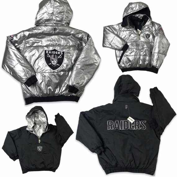 NWT 90s Raiders Reversible Puffer Jacket