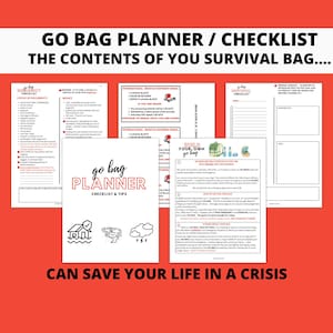 JW GO BAG - Lista di controllo stampabile per la borsa di emergenza - Preparazione ai disastri, borsa di sopravvivenza - Lista di controllo stampabile - PDF scaricabile e stampabile all'istante