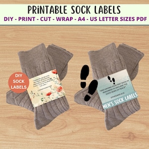 Può includere: Etichette per calzini stampabili con due paia di calzini e due diversi versetti biblici. Le etichette sono stampate su carta bianca con un design floreale e il testo "E avendo i piedi calzati con la preparazione per annunciare il vangelo della pace" e "Pertanto, miei carissimi fratelli, siate fermi, irremovibili, abbondando sempre nell'opera del Signore, sapendo che la vostra fatica non è vana nel Signore."