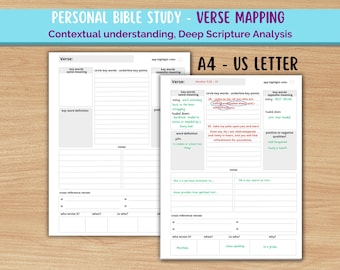 JW Bible Reading, JW Personal Bible Study, JW Family Worship, Verse Study, Verse Mapping, Scripture Study, Bible Study Worksheets,