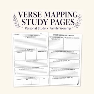 JW Bible Reading, Personal Study, Family Worship, Deep Scripture Study,  Verse Mapping, Scripture Study, PDF For Adults and Teens, Nice Gift