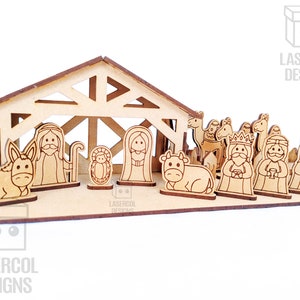 Nativity Scene Christmas Gift Laser Cut Files SVGDXFPDFAi Glowforge Files Instant Download Pesebre Nacimiento image 4