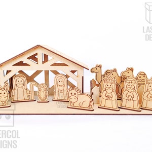 Nativity Scene Christmas Gift Laser Cut Files SVGDXFPDFAi Glowforge Files Instant Download Pesebre Nacimiento image 9