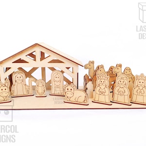 Nativity Scene Christmas Gift Laser Cut Files SVGDXFPDFAi Glowforge Files Instant Download Pesebre Nacimiento image 6