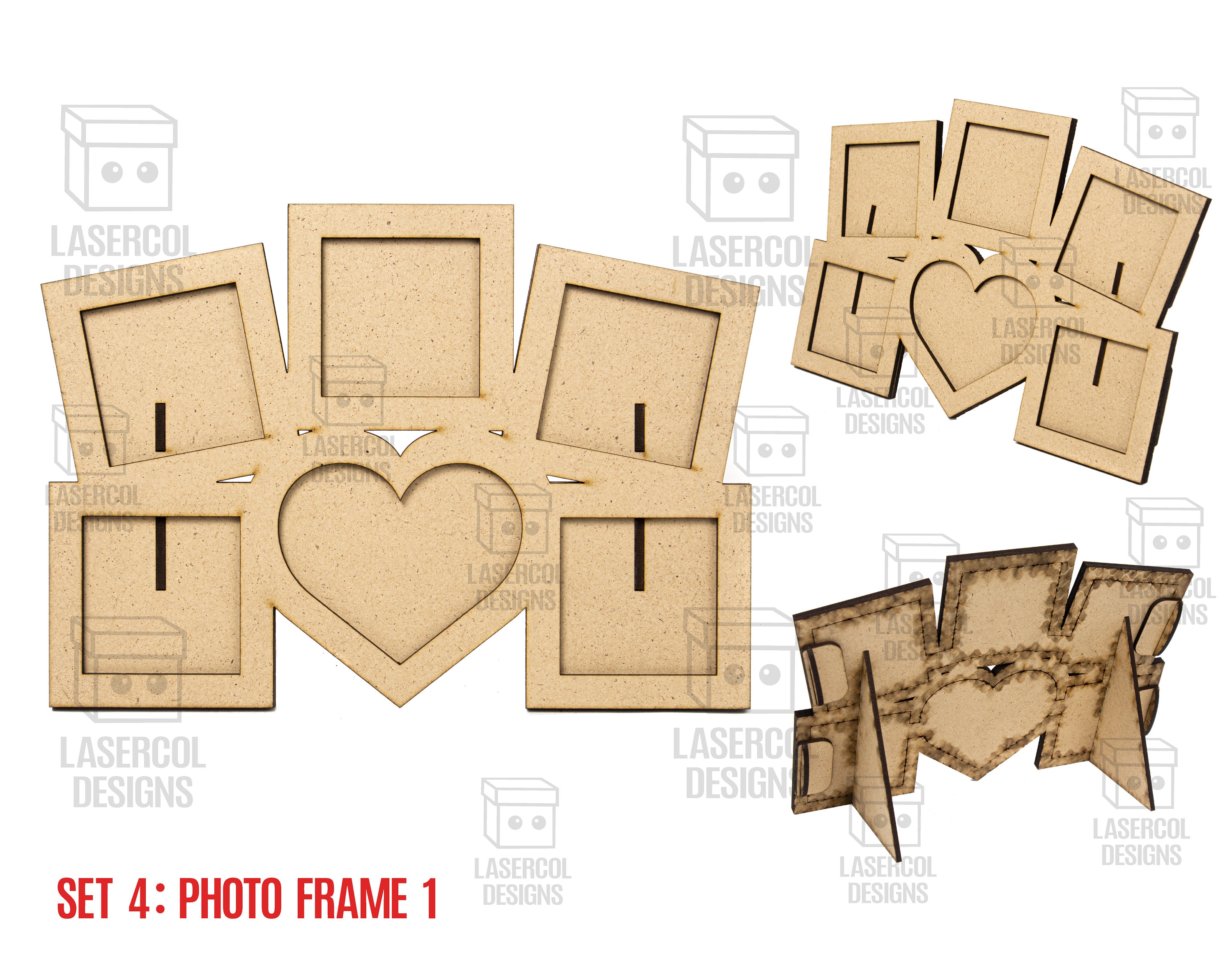 Photo Frames Bundle Set 1234 Laser Cut Files Etsy