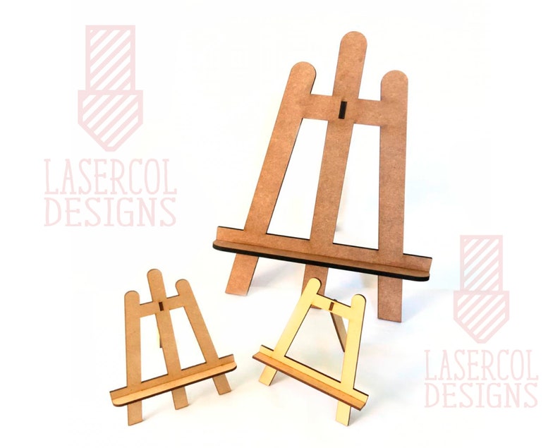 Mini Easel Stand Laser Cut Files SVGDXFPDFAi Instant Etsy