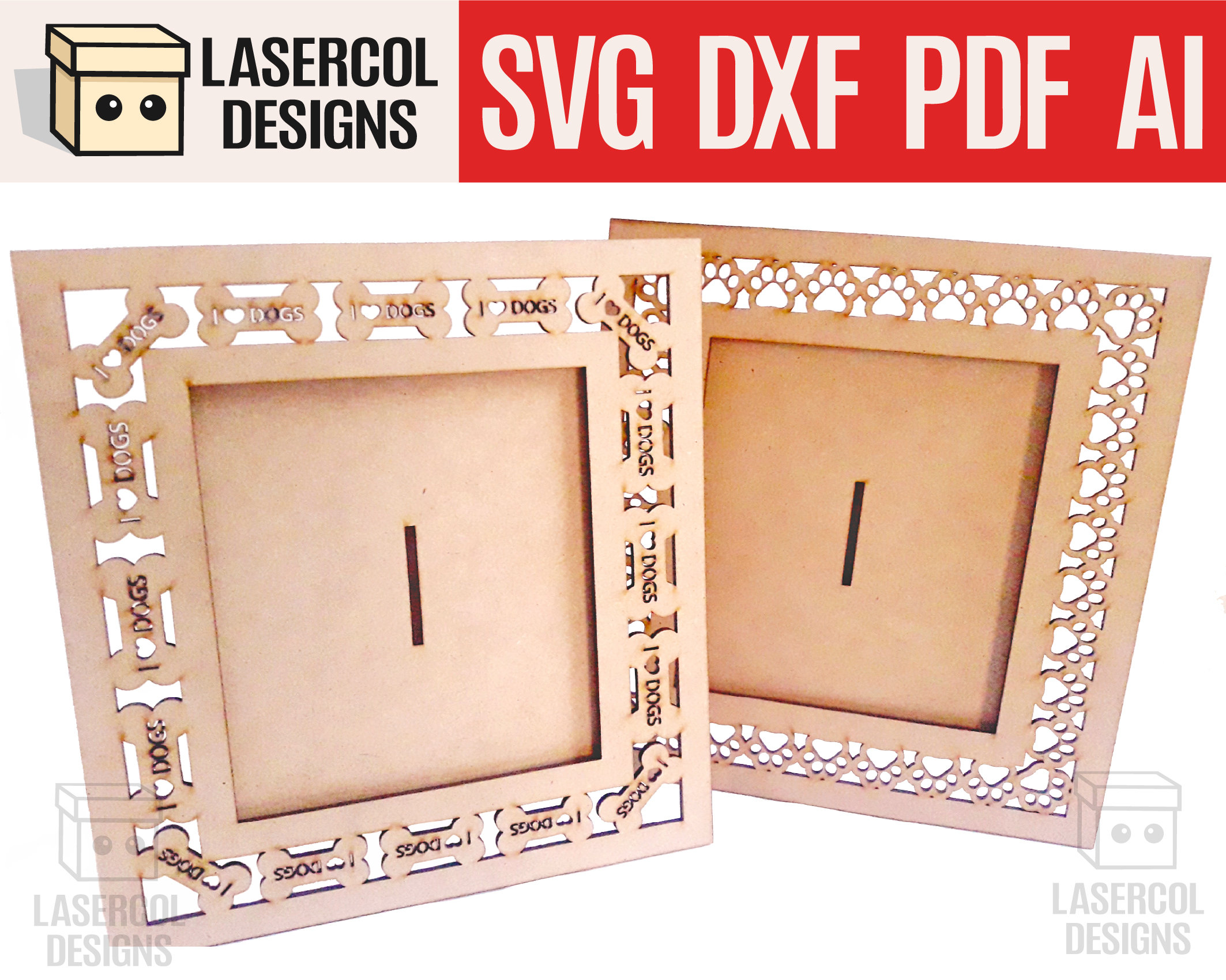 Photo frame Bundle eight Styles Laser Cut Files Etsy