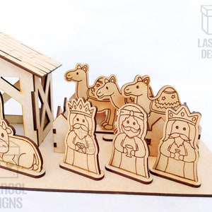 Nativity Scene Christmas Gift Laser Cut Files SVGDXFPDFAi Glowforge Files Instant Download Pesebre Nacimiento image 8