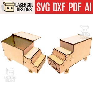 Kastenwagen - Laser Cut Files - SVG+DXF+PDF - Glowforge Files - Instant Download