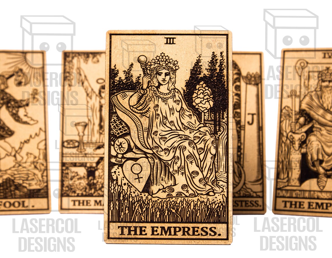5 Tarot Cards Set 1 Laser Cut Files SVGDXFPDFAi Etsy