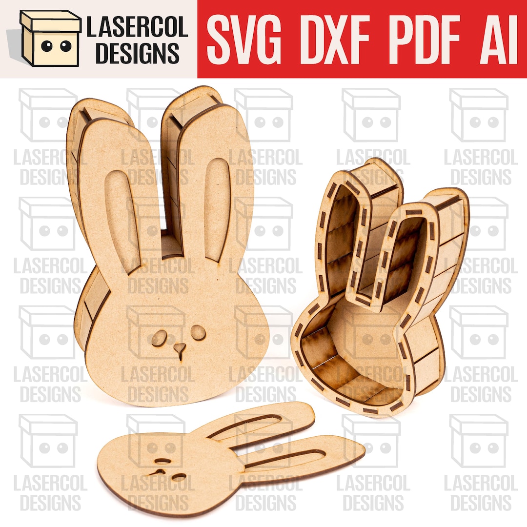 Easter Bunny Boxes - Laser Cut Files - Svg+dxf+pdf+ai - Glowforge Files ...