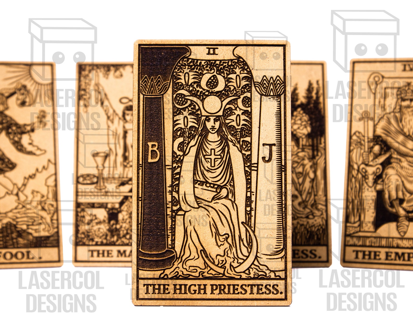 5 Tarot Cards set 1 Laser Cut Files Svgdxfpdfai Etsy