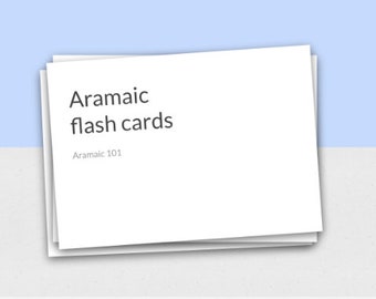 Aramäische Alphabet Lernkarten ~ Alte Sprachen Anfänger Level