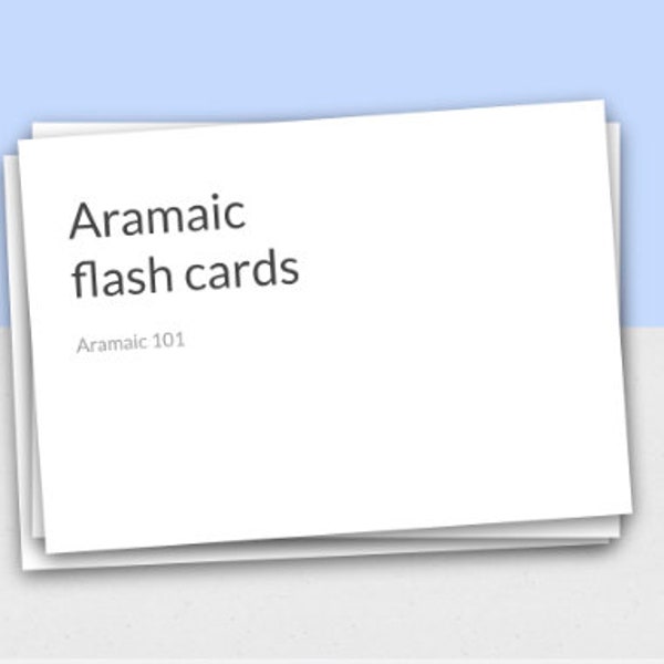 Aramaic Alphabet Flash Cards ~ Ancient Languages Beginner Level