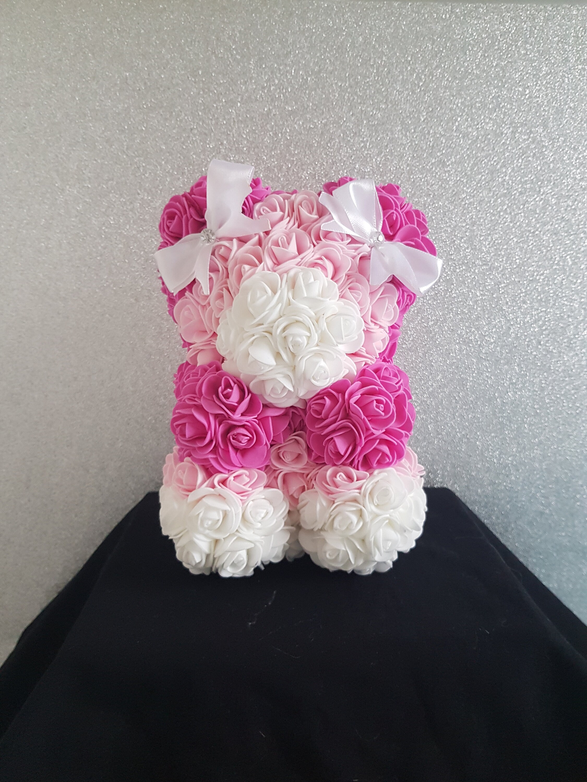 Everlasting Pink Rose Bear Ideal Forever Keepsake Gift Etsy Canada
