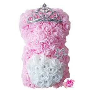 Boxed Princess Rose Bear Tiara and wand set imagem 5