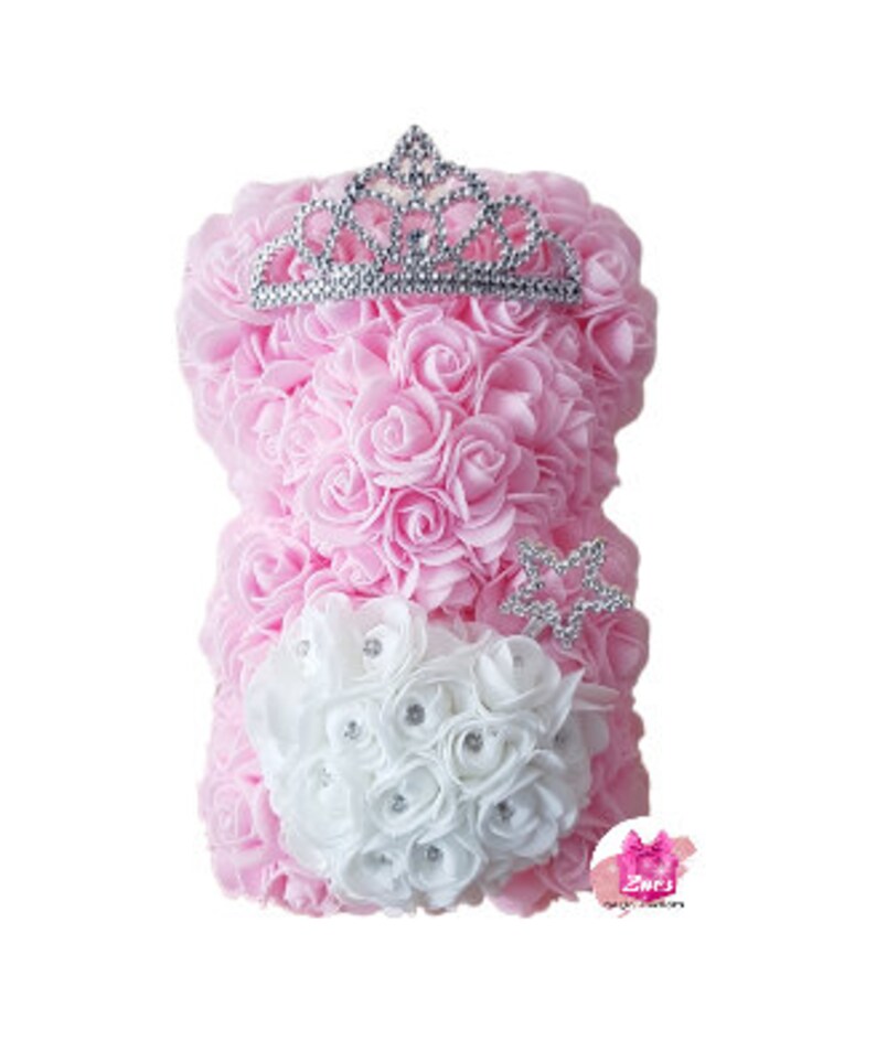 Boxed Princess Rose Bear Tiara and wand set imagem 5