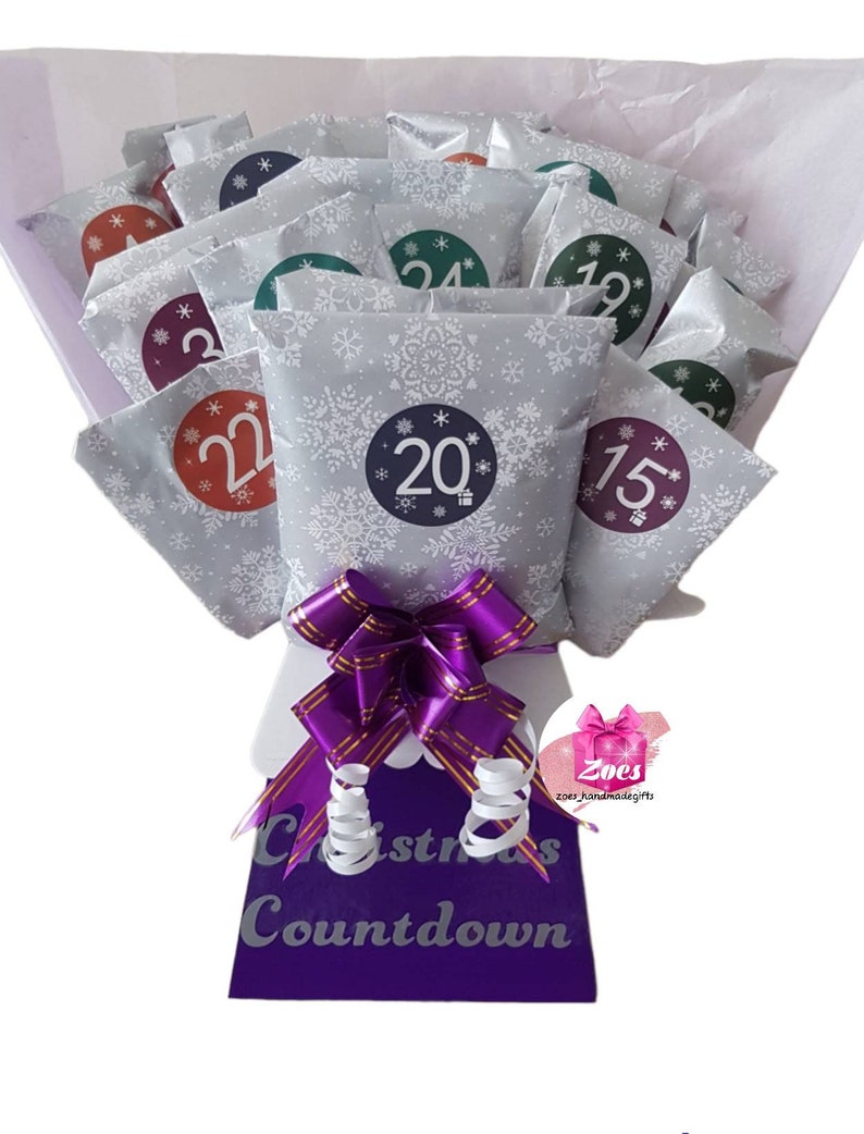 Advent Calendar Chocolate Bouquet Type Calendar for Adults Etsy UK