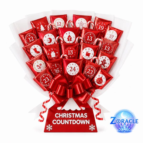 Chocolate Advent Calendar Bouquet: Candy & Jewelry Gifts