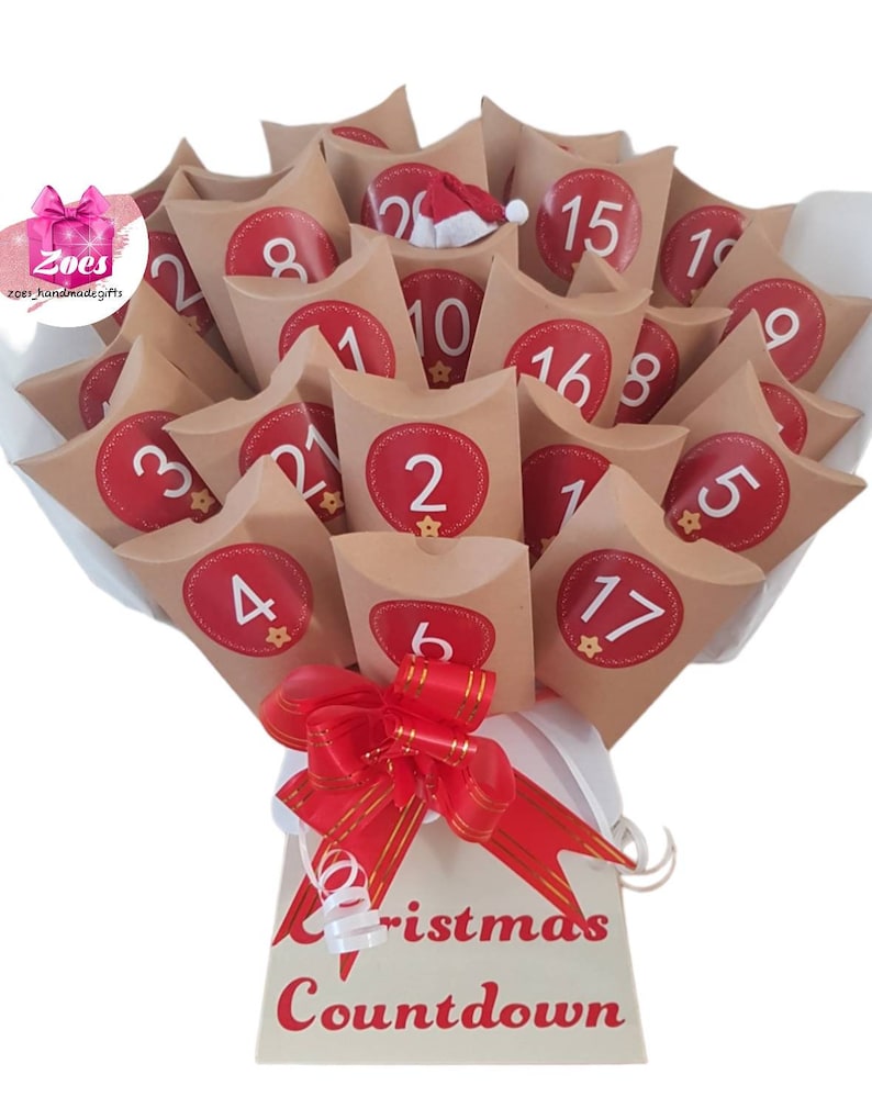 Advent Calendar Chocolate Bouquet Type Both for Kids and Etsy UK