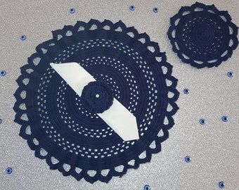 Dinner Table Decor - Plate and Cup Coaster - Napkin Holder