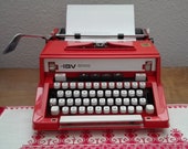 Hermes 3000 Orange Typewriter working, 1970 39 s, Vintage typewriter with case, Manual rare typewriter, QWERTZ - hungarian font