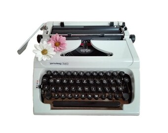 Sale! 50% OFF!* Privileg 340 working typewriter, QWERTZ layout, 1990s office, gift to writer, portable  typewriter for women