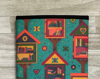 Little Free Library Book Sleeve | Padded Book Sleeve | E-reader Cover