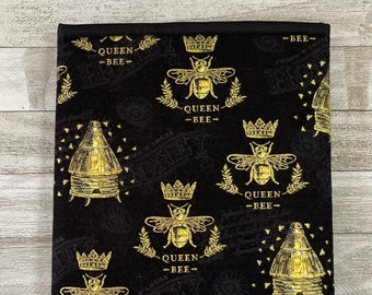 Queen Bee Book Sleeve | Padded Book Sleeve | E-reader Cover