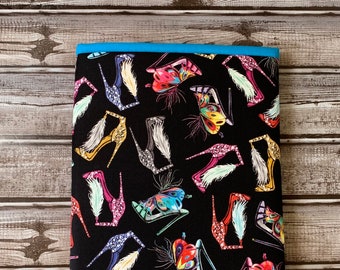 Feathered High Heels Book Sleeve (Turquoise Liner)