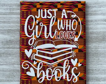 Just A Girl Who Loves Books (Kente 1) Book Sleeve | Padded Book Sleeve