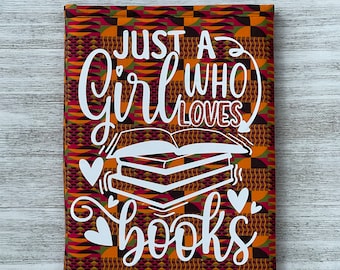 Just A Girl Who Loves Books (Kente 1) Book Sleeve | Padded Book Sleeve