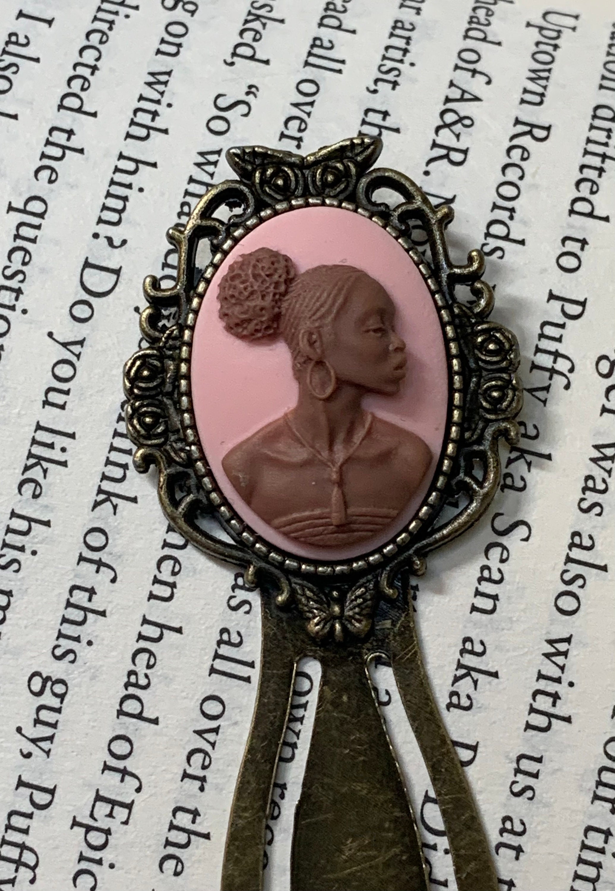 Black Woman Cameo Clip Bookmark Group 2 Etsy
