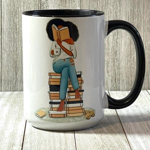 Book Stack 15 oz Coffee Mug (Double sided as of 6/6/2025)