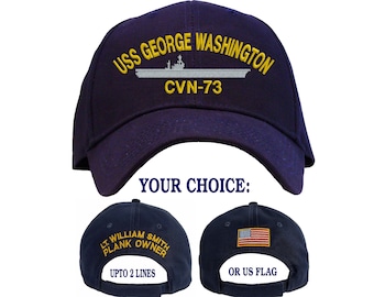 USS George Washington キャップ CVN-73 ネイビー USS GEORGE WASHINGTON CVN-73 NAVY SHIP HAT U.S MILITARY