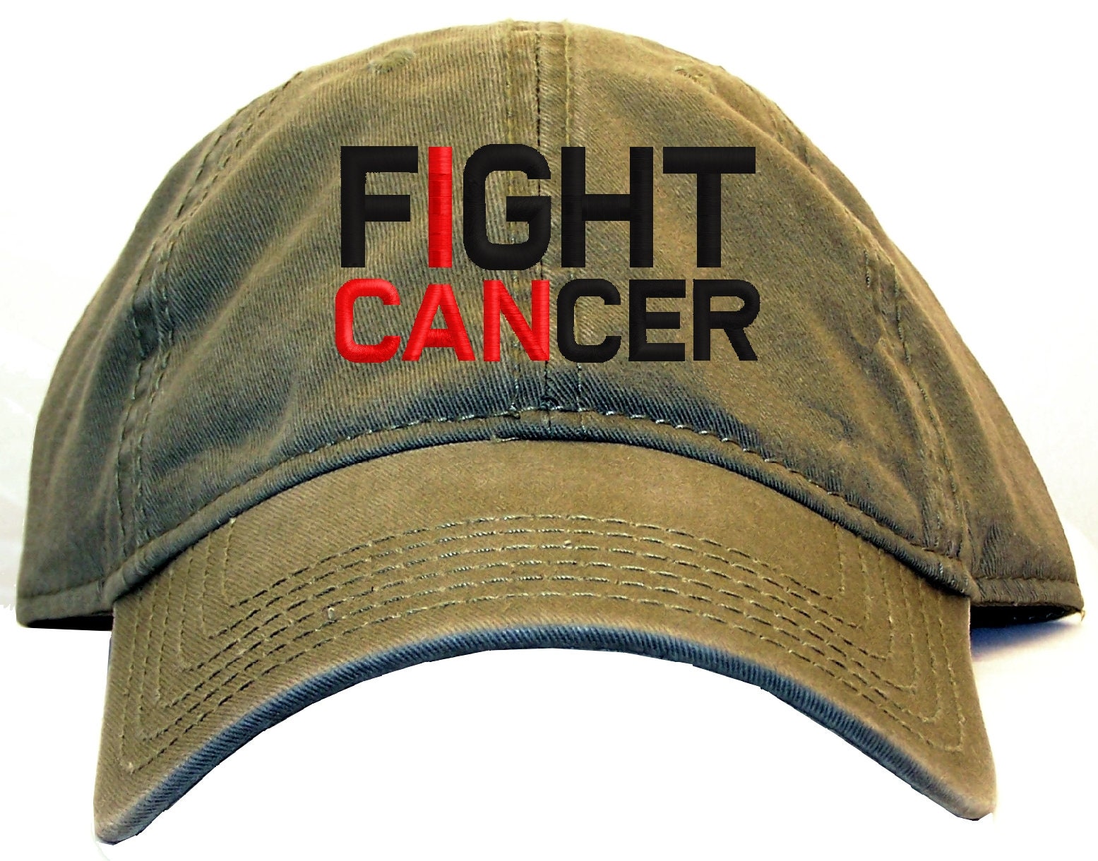 Dstressed Fght Cancer Embrodered Hat - Etsy - View #4